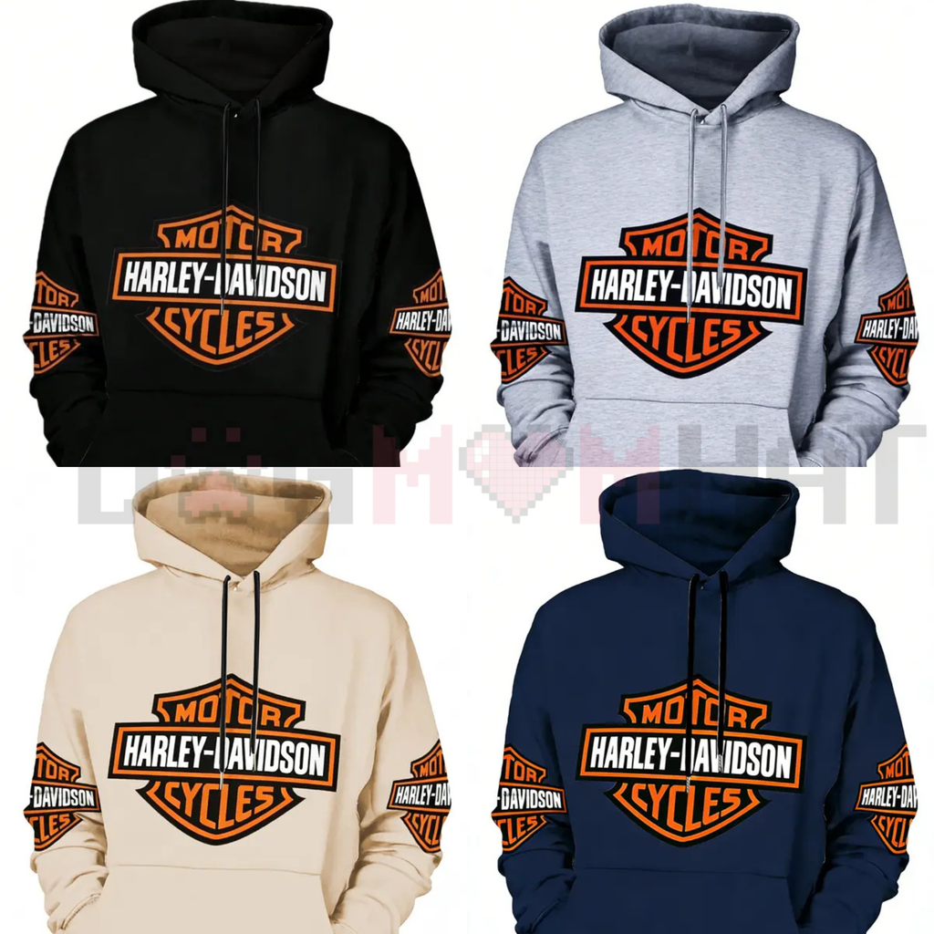 Harley-Davidson Logo Print Hoodie