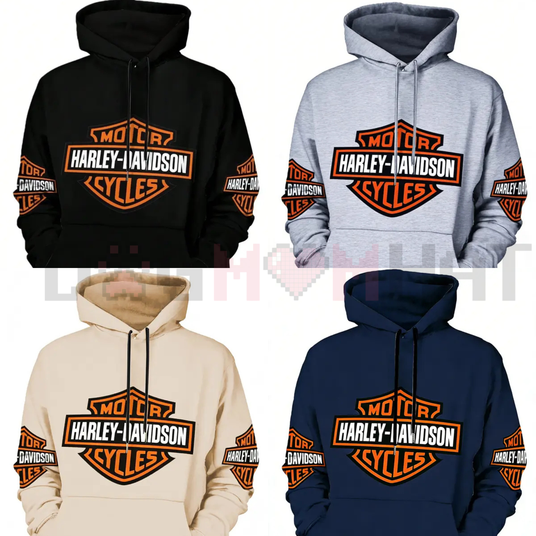 Harley-Davidson Logo Print Hoodie