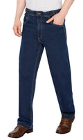 Men's Flex Waist Hidden Stretch Denim Jeans — Pull-On Easy Fit
