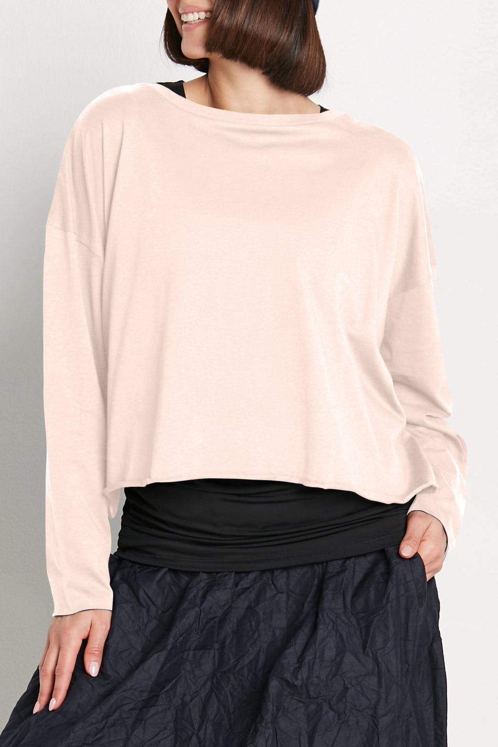 Pima Cotton Mini Luxury Boxy T-Shirt - Blush