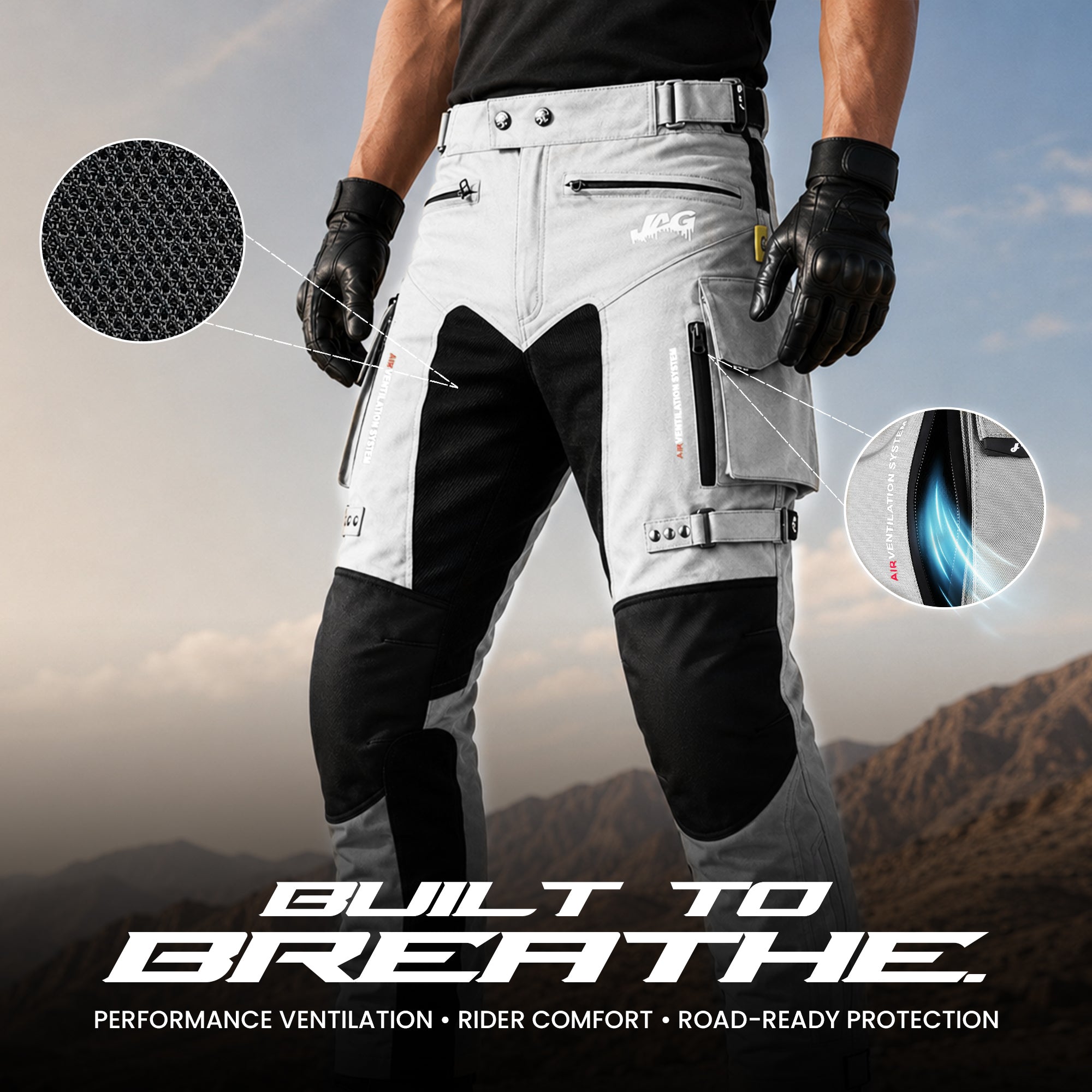 JAG Maverick Motorcycle Protective Pant - Black
