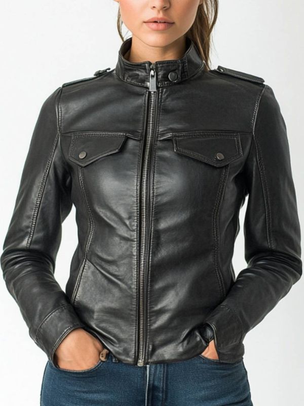 Daisy Leather Black Jacket – Women’s Leather Jacket