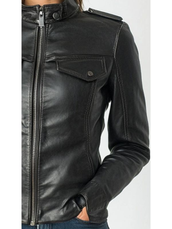 Daisy Leather Black Jacket – Women’s Leather Jacket