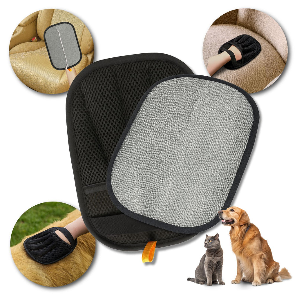 FurTidy Glove by Katziela – Pet Hair Remover Glove for Dogs & Cats, Reusable Electrostatic Grooming Mitt for Furniture, Clothing, Carpet & Car Seats – Washable & Eco-Friendly Deshedding Tool