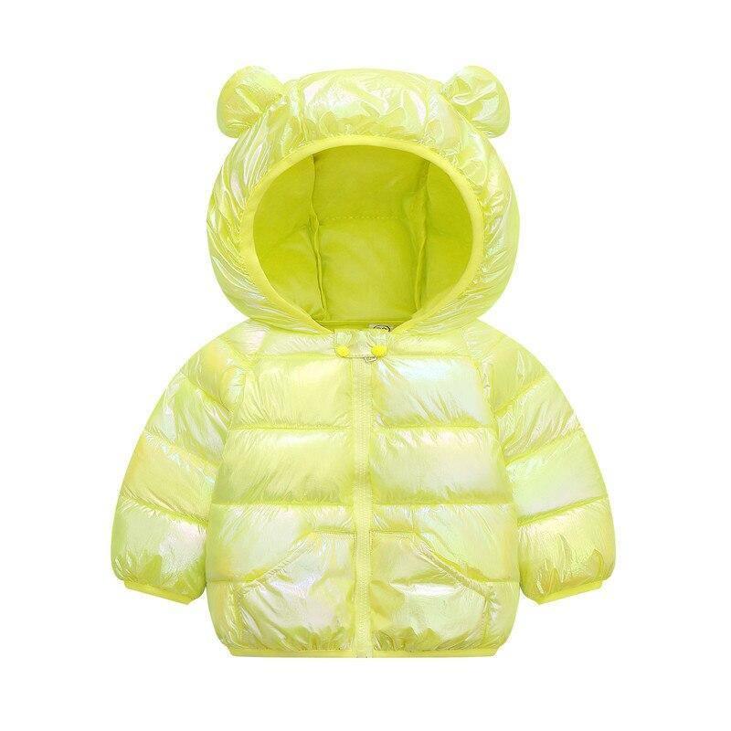 Shiny Toddler Baby Warm Hooded Coat Winter Outerwear Infant Clothes Cute Jacket Baby Clothes For Girls