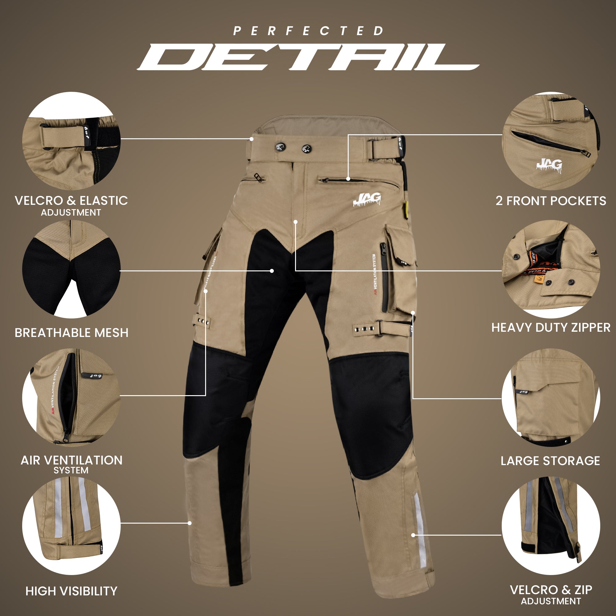 JAG Maverick Motorcycle Protective Pant - Black