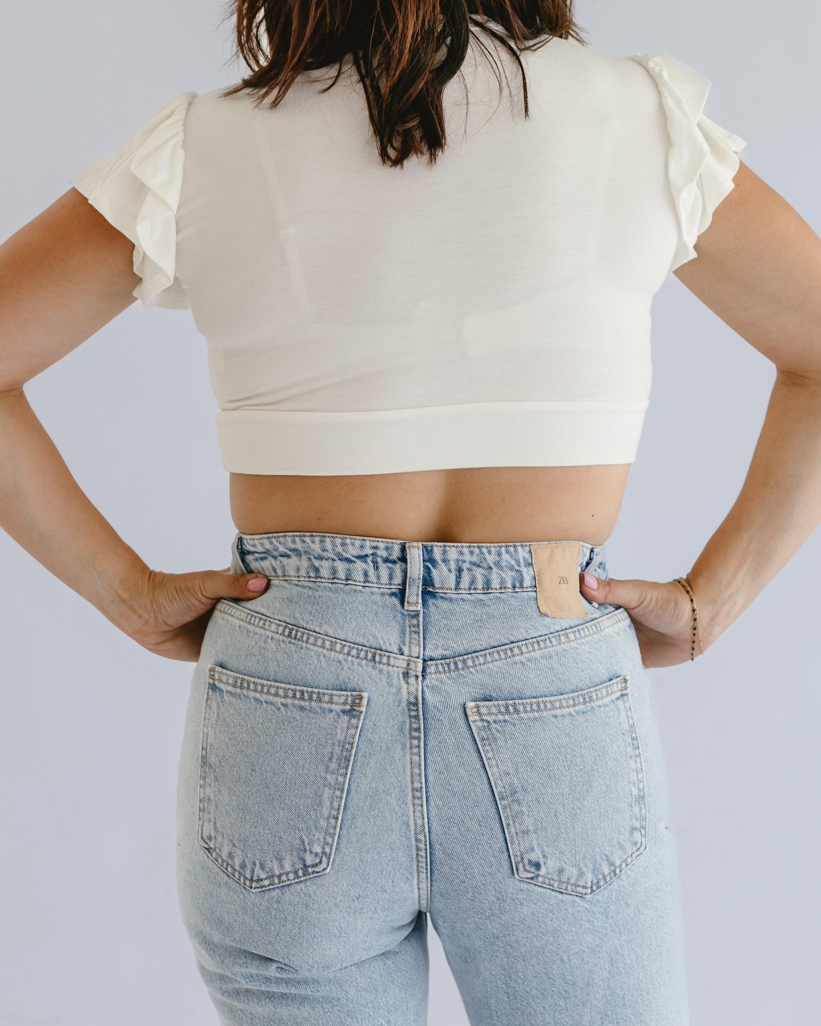 Ruffle Sleeve Halftee