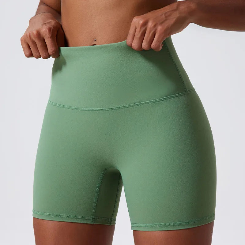 Hearuisavy Summer Soft Yoga Shorts Buttock Lift Gym Leggings Women High Waist Sports Shorts Women Running Workout Shorts Female