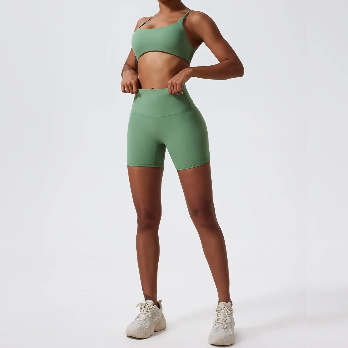 Hearuisavy Summer Soft Yoga Shorts Buttock Lift Gym Leggings Women High Waist Sports Shorts Women Running Workout Shorts Female