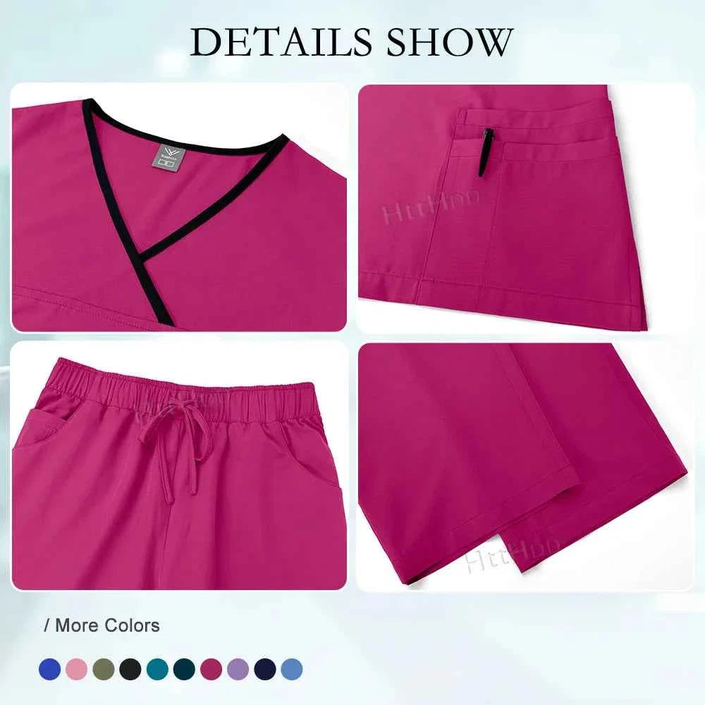 Nurse Uniform Medical Scrubs Set Women