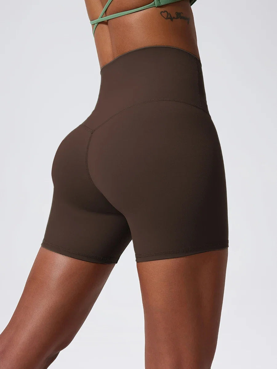 Hearuisavy Summer Soft Yoga Shorts Buttock Lift Gym Leggings Women High Waist Sports Shorts Women Running Workout Shorts Female