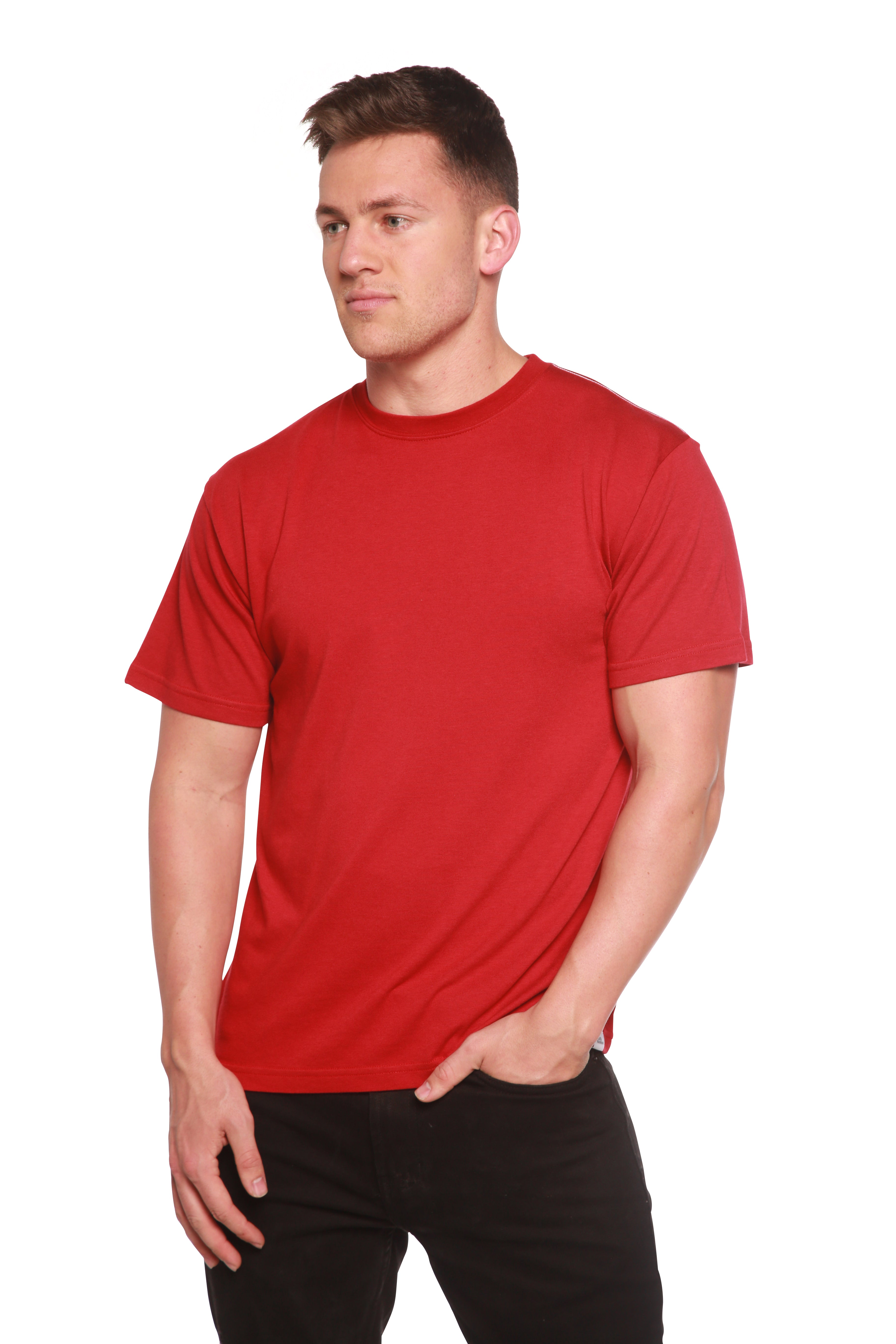 Custom Printed Men's Bamboo Viscose/Organic Cotton Short Sleeve T-Shirt