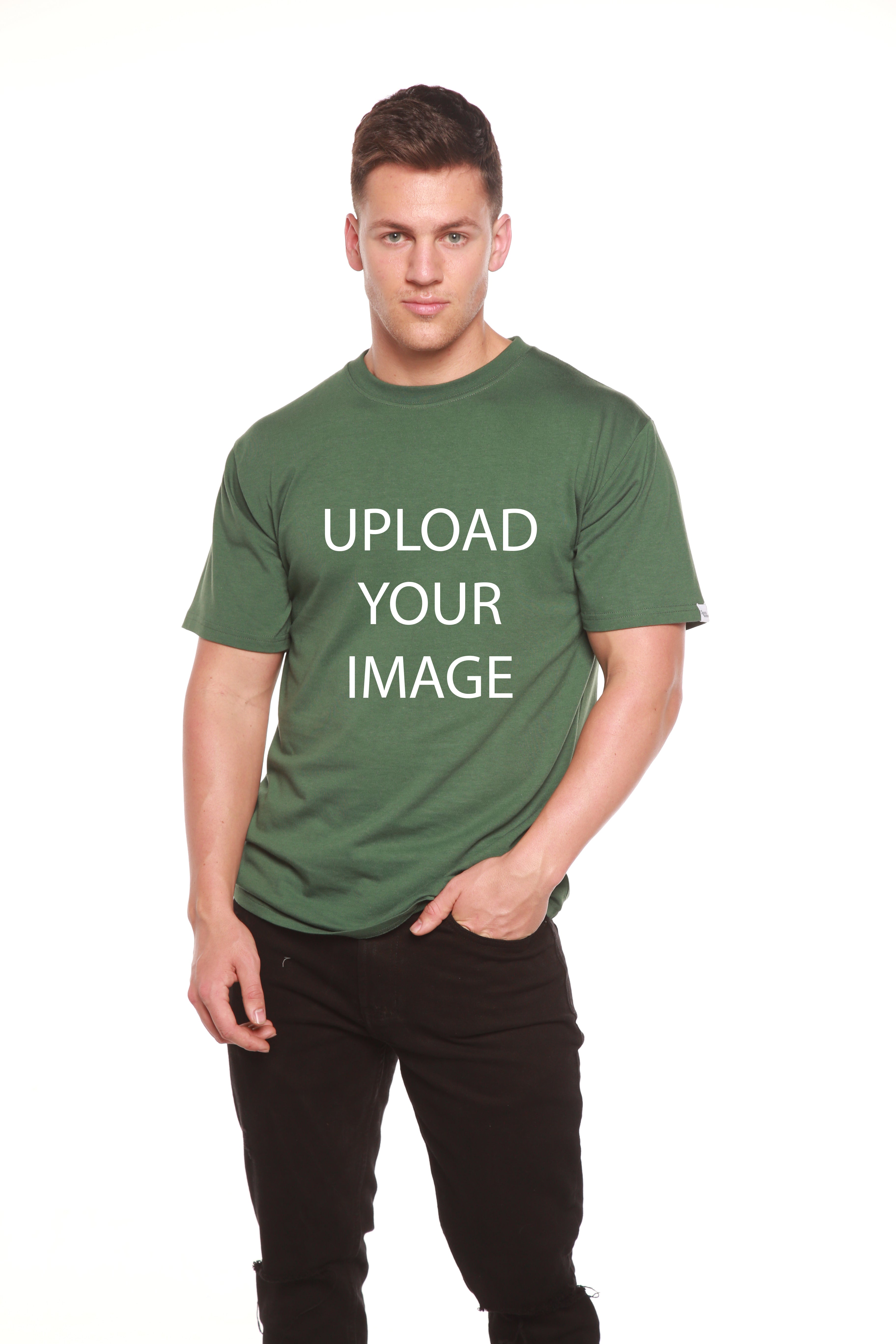Custom Printed Men's Bamboo Viscose/Organic Cotton Short Sleeve T-Shirt