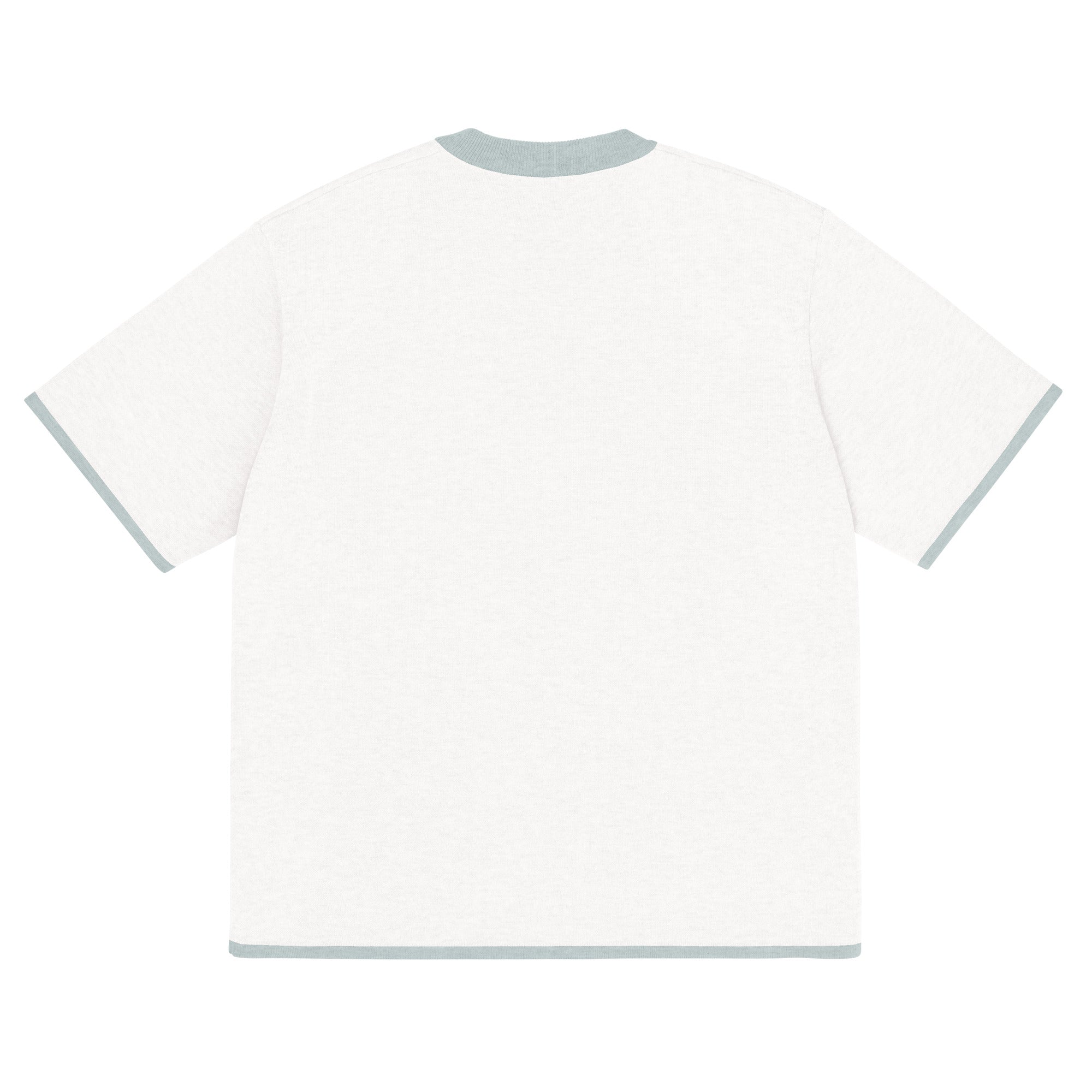 White Powder with Blue Trim Knitted classic tee