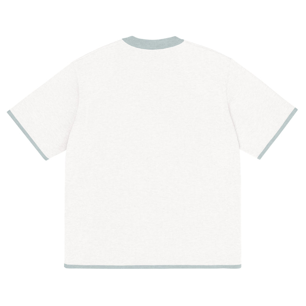White Powder with Blue Trim Knitted classic tee