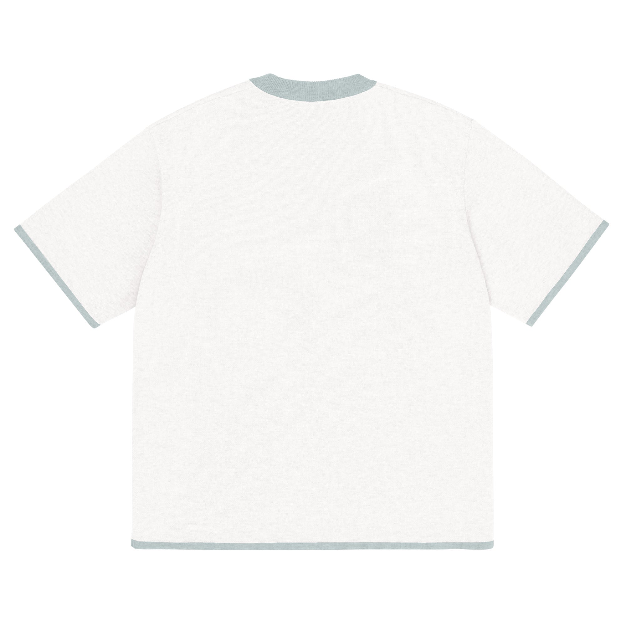 White Powder with Blue Trim Knitted classic tee
