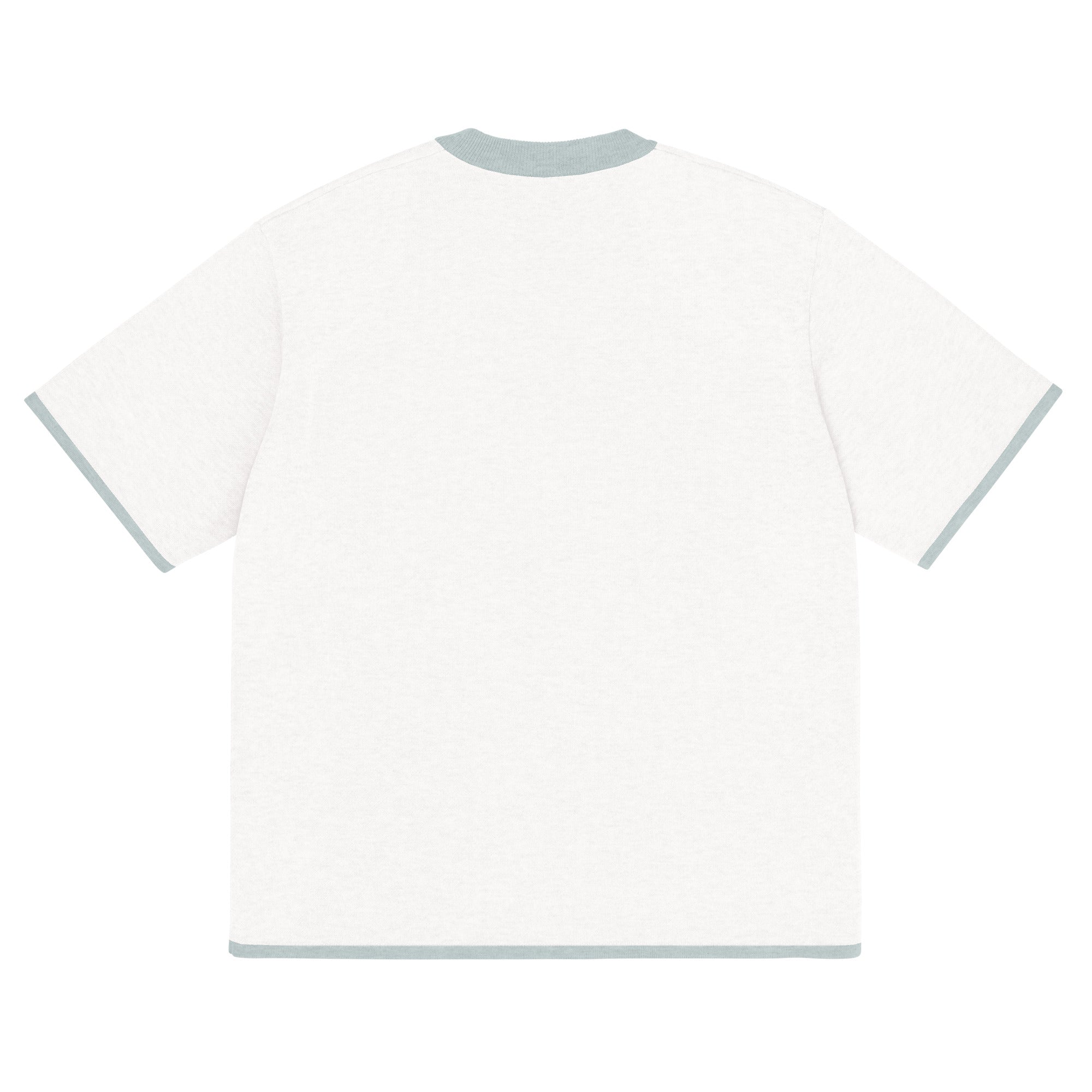 White Powder with Blue Trim Knitted classic tee
